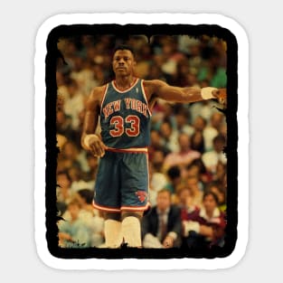 Patrick Ewing - Vintage Design Of Basketball Sticker